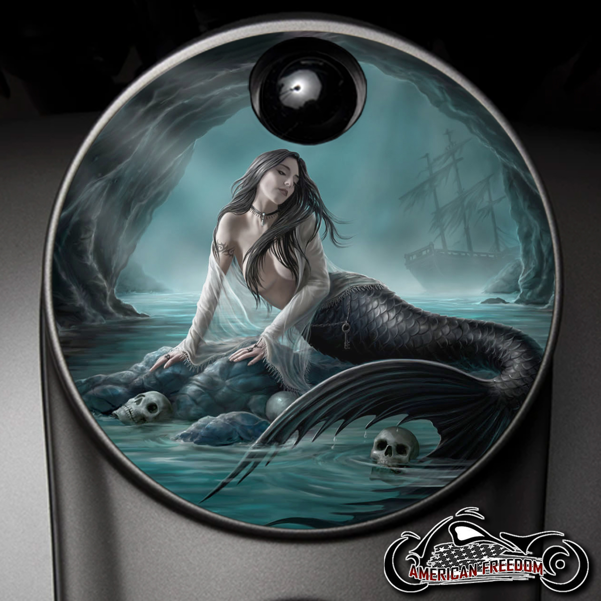 Custom Fuel Door - Shipwreck Mermaid